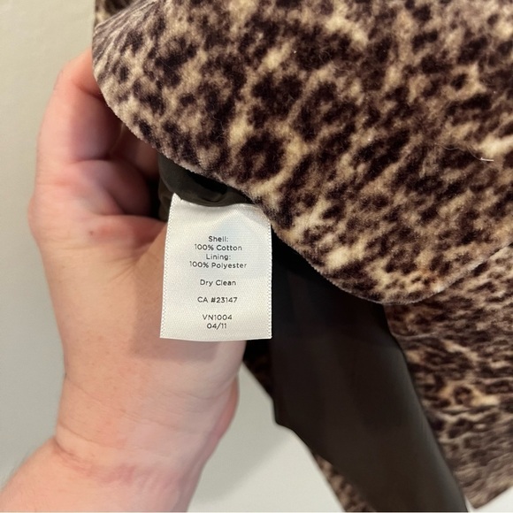 Talbots new with tags size 2 textured leopard print pencil skirt zipper back - Picture 7 of 8